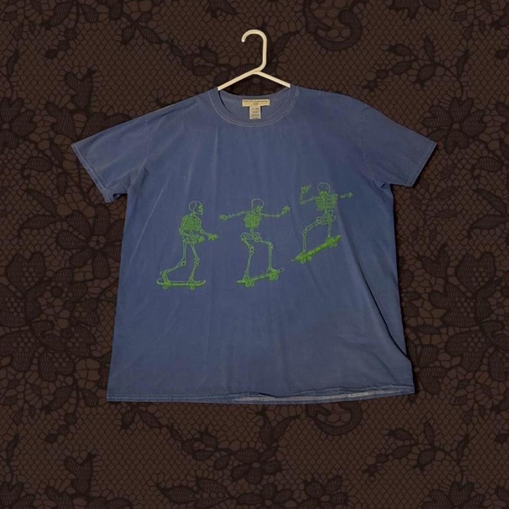 Blue Skeleton Tee